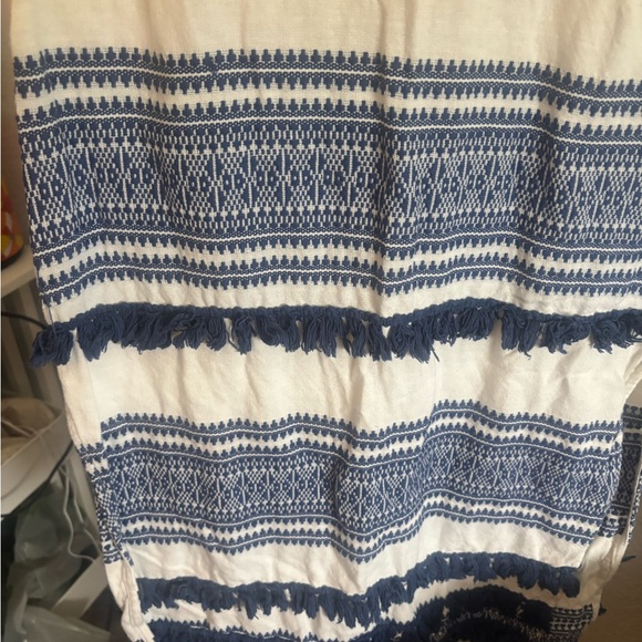 Ecote Navy and White Boho Mini Dress - Picture 2 of 5
